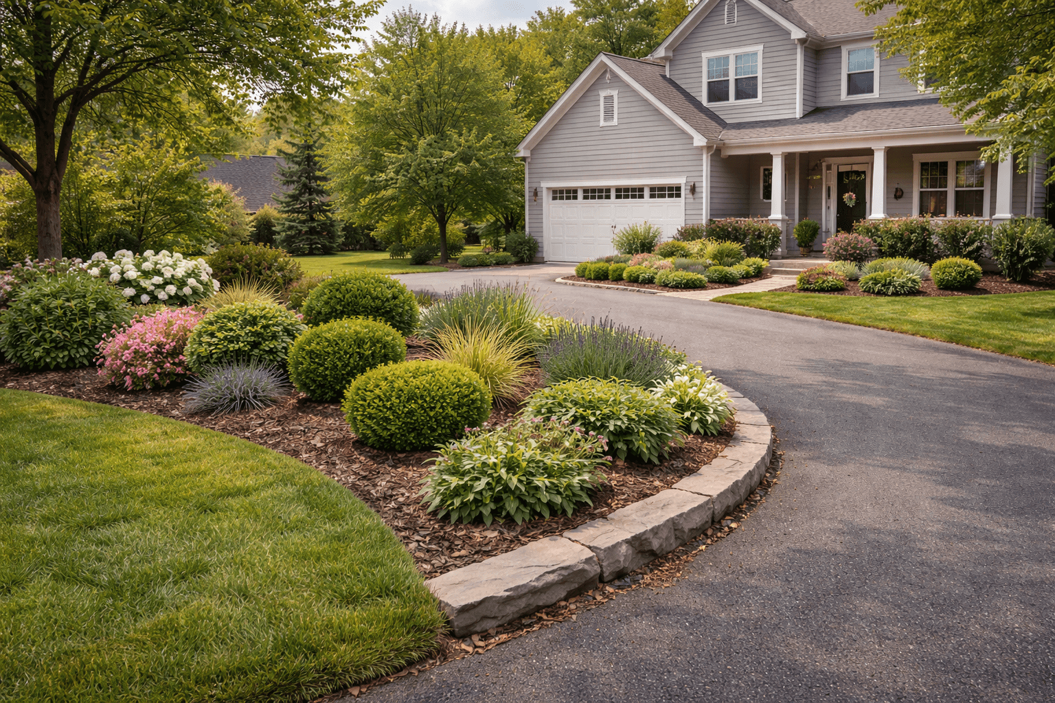 Forest Park Driveway Border Garden